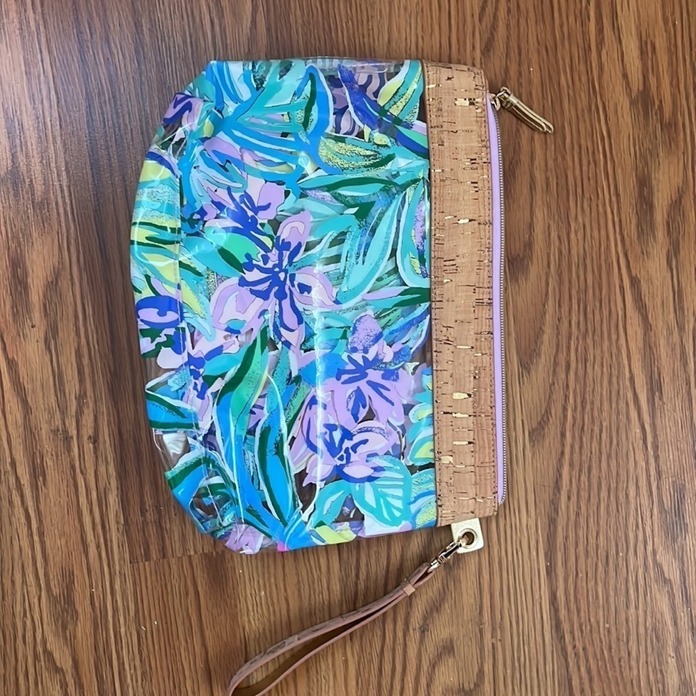 Lilly Pulitzer Multicolor Floral Large Clear Wristlet NWOT - Picture 9 of 11